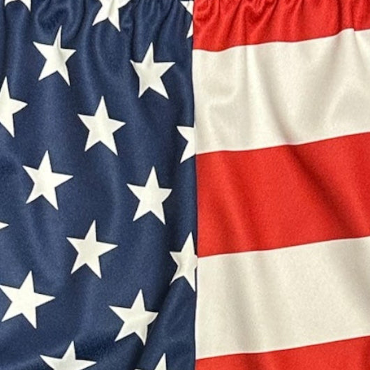 RF Wear Women's Patriotic Flag Shorts - Red/White/Blue 