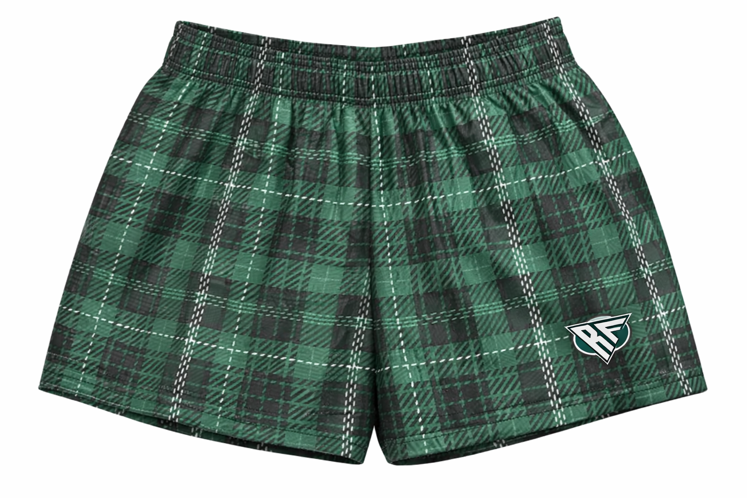 RF-Wear Women's Plaid Shorts in Green