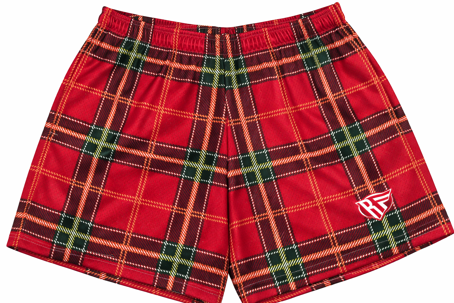 RF-Wear Women's Plaid Shorts in Red