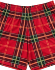 RF-Wear Women's Plaid Shorts in Red
