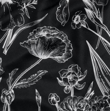 Close-up of RF-Wear women's porcelain shorts in Black/White