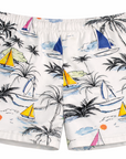 RF-Wear Women's Sailboat Shorts in White/Multicolors