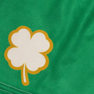 Close-up of RF-Wear Women's Shamrock Shorts in Green