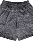 RF-Wear women's black snakeskin shorts