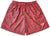 RF-Wear Women's Snakeskin Shorts in Red. 