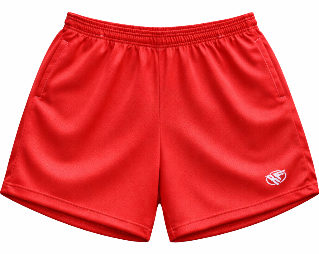RF-Wear Women's Solid Red Shorts in red