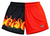 RF-Wear Women's Split Flaming Pepper shorts in Red/Black