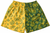 RF-Wear Women's Split Paisley Shorts in Gold/Green