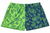 RF-Wear Women's Split Paisley Shorts - Lime-Green/Navy