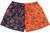 RF-Wear Women's Split Paisley Shorts in Navy/Orange