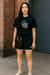 RF Wear Women's Squad Horror Shorts - Black - Model Front View