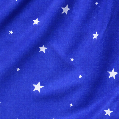 Close-up of RF-Wear Women's Star Shorts in Blue