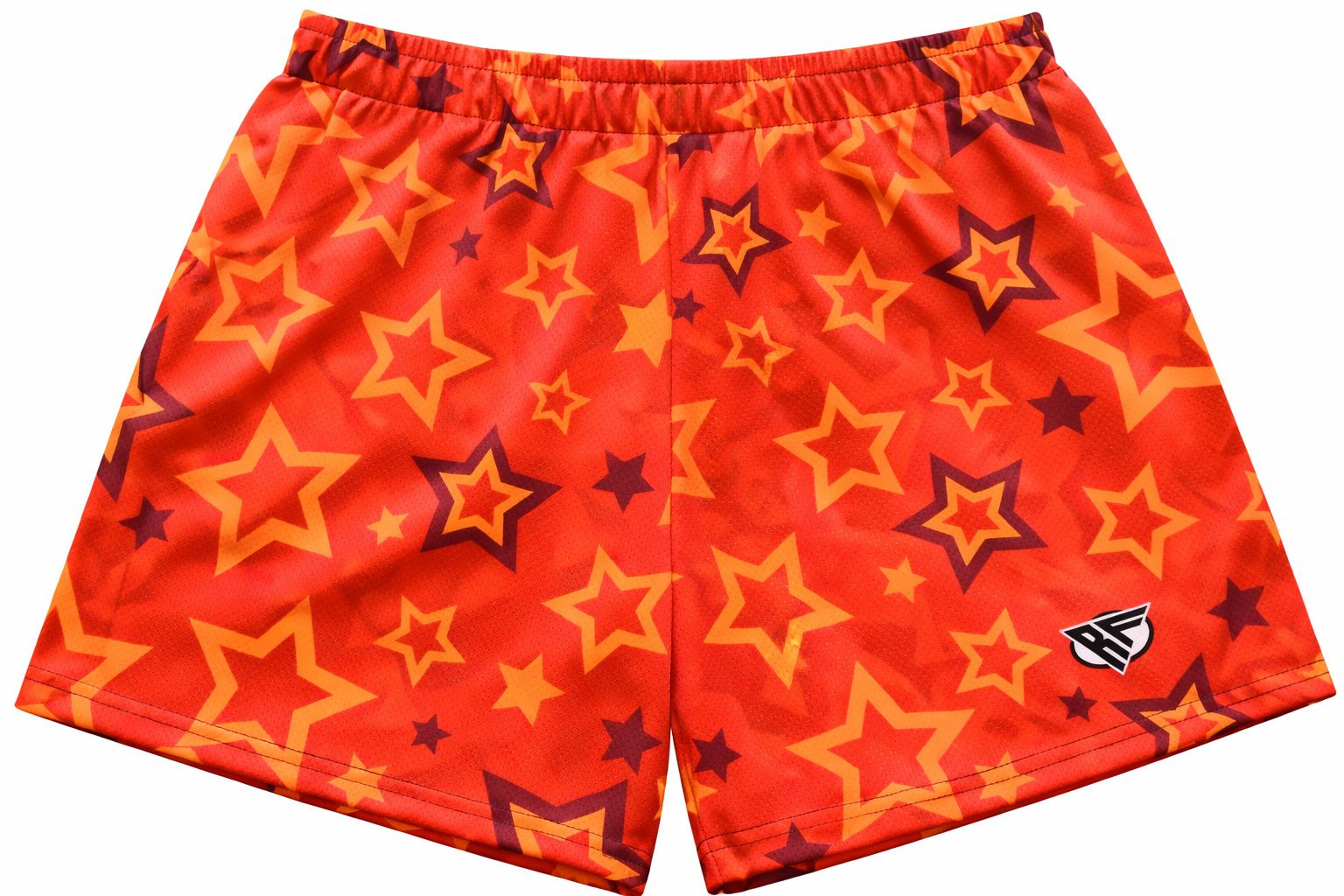 RF-Wear Women's Star Shorts in Orange/Yellow