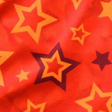 Close-up of RF-Wear Women's Star Shorts in Orange/Yellow