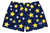 RF-Wear Women's Star Shorts in Yellow/White/Navy
