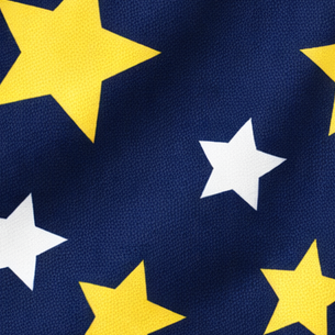 Close-up of RF-Wear Women's Star Shorts in Yellow/White/Navy