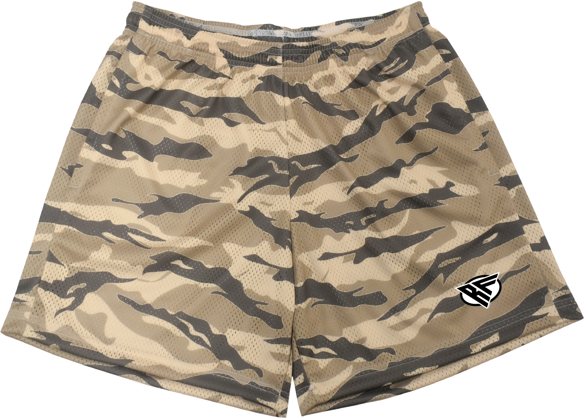 RF-Wear Women's Tiger Camo Shorts in Tan
