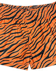 RF-Wear Women's Animal Print Shorts - Tiger in Orange/Black 