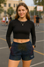 RF Wear Women's Topography Pocket Shorts - Black/Multicolor - Model front View