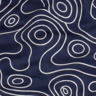 Close-up of RF-Wear Women's Topography Shorts in Navy/Cream
