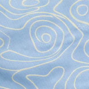 Close-up of RF-Wear Women's Topography Shorts in Sky-Blue