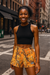 RF Wear Women's Tree Camo Ghost Faces Shorts - Orange - Model Front View