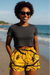 RF Wear Women's Tree Camo Pocket Shorts - Yellow - Model Front View