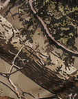 Close-up of tan  tree camo shorts