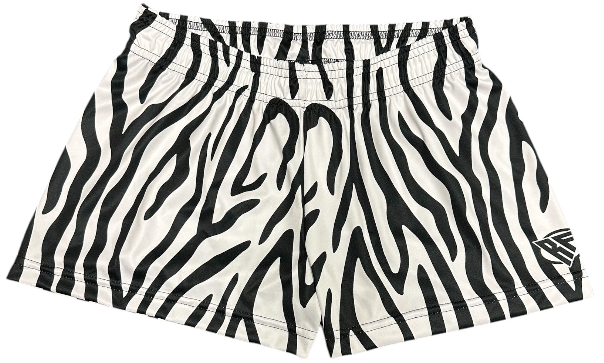 RF-Wear Women's Animal Print Shorts - Zebra in Black/White 
