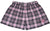 Women's Tartan Plaid Shorts-  Black/Pink