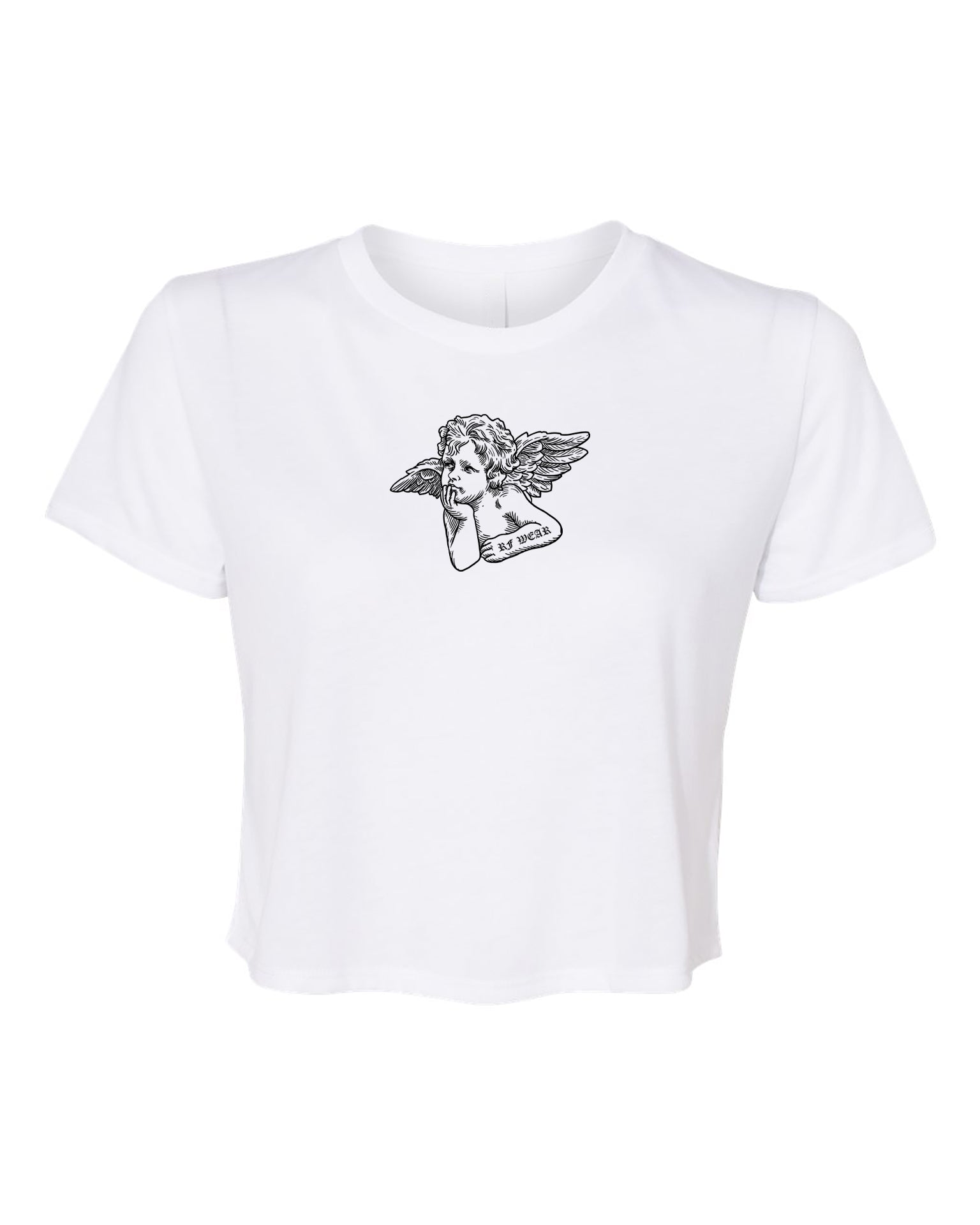 RF Women&#39;s Cropped Flowy Cherub T-Shirt - White