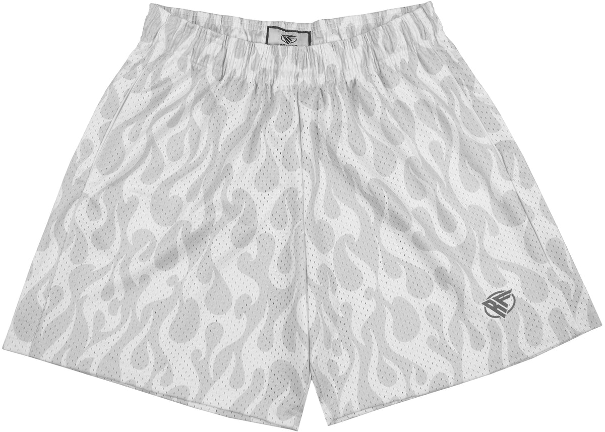 RF Mesh Flame Shorts - White/Grey – RFwear