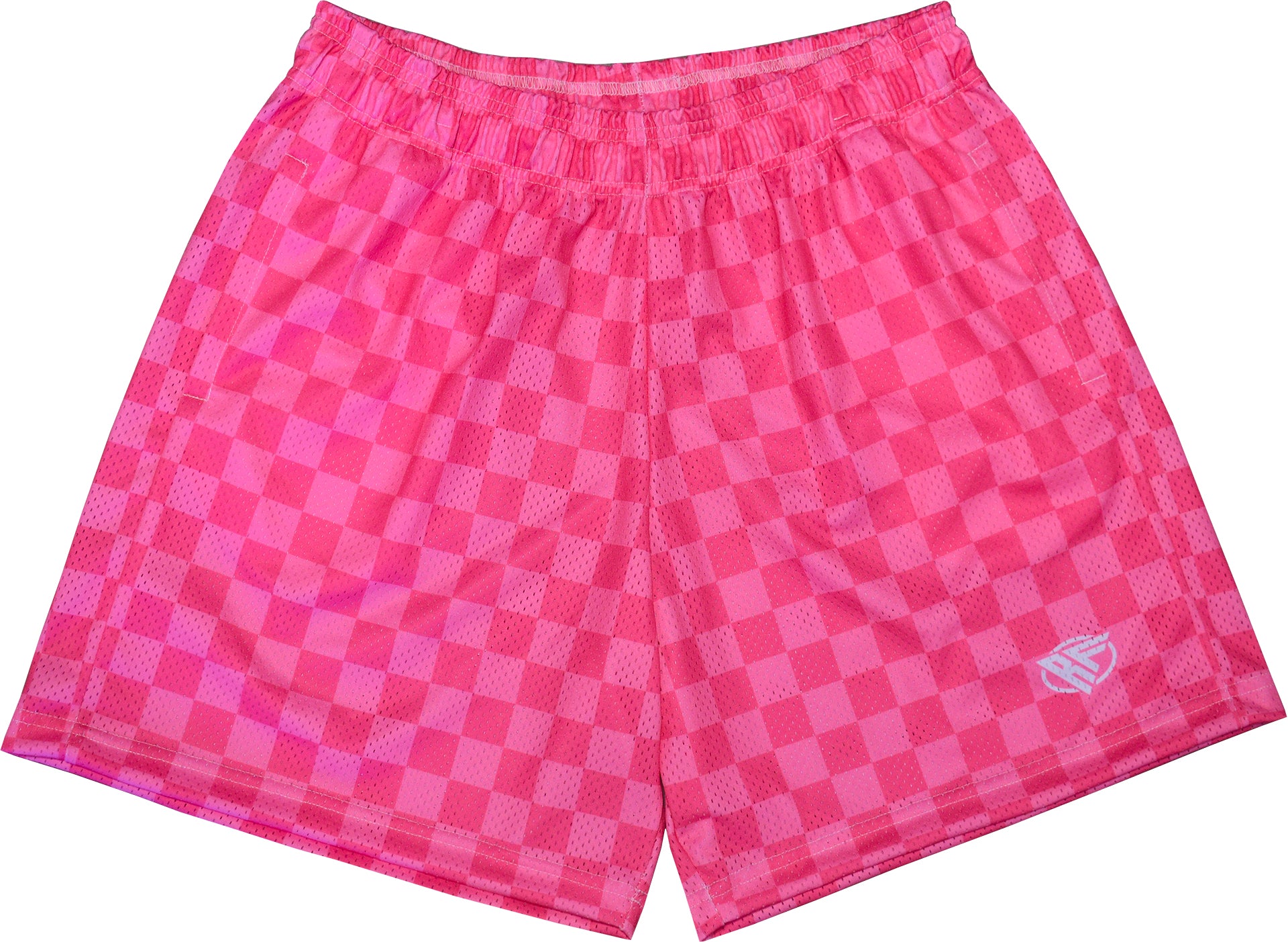 RF Mesh Summer Checkered Shorts - Fuchsia