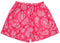 Men's Mesh Paisley Shorts - Fuchsia/White