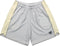 Men's Mesh Cream Stripe V-Cut Shorts - Grey