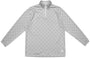 Unisex RF Quarter Zip Checkered Top - Grey