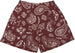RF Mesh Fall Paisley Shorts - Merlot / Cream