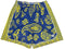 RF Wear Men's Mesh Basketball Paisley Indiana  Shorts - Yellow/Blue