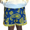 RF Wear Men's Mesh Basketball Paisley Indiana  Shorts - Yellow/Blue - Model Front View