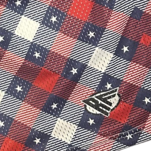 RF Wear Men's Patriotic Plaid Red/White/Blue