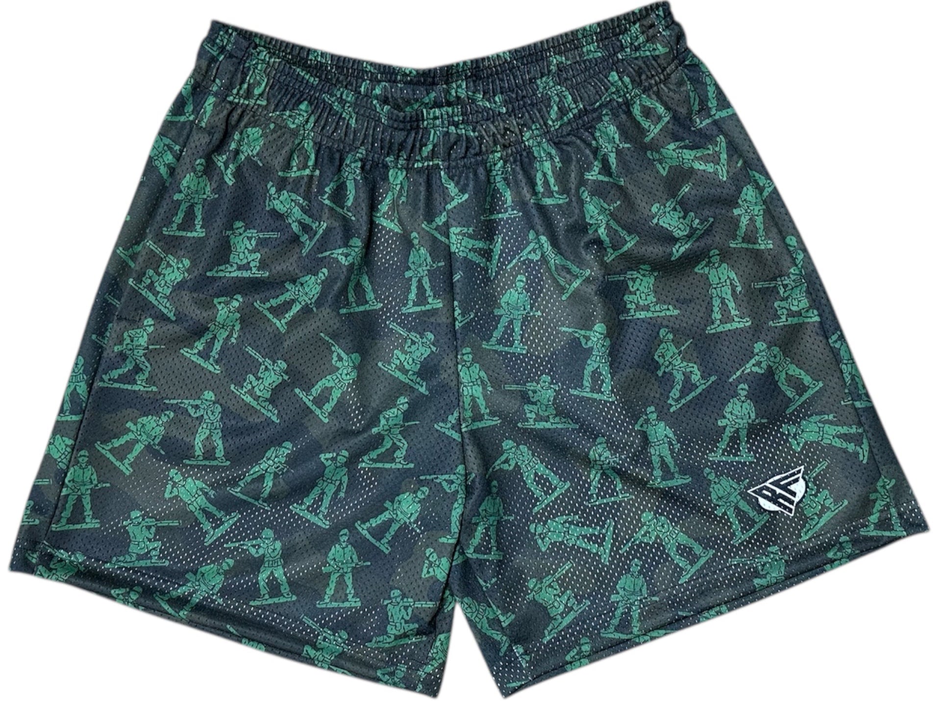 RF Wear Men's Mesh Soldier Shorts - Camo Green 