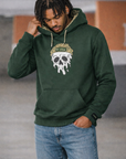 RF-Wear Beanie Skull Hoodie - Forest/Porcelain