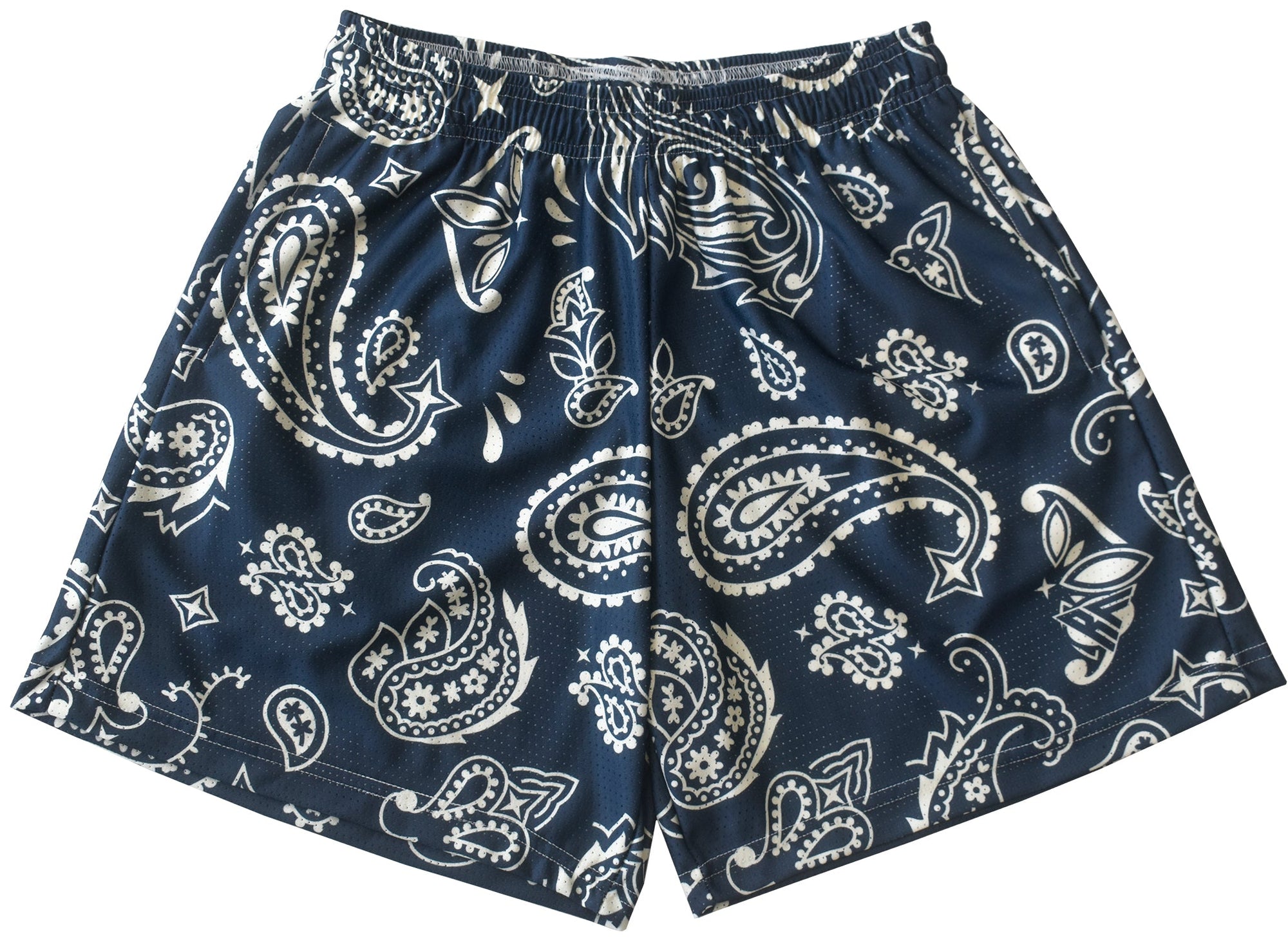 RF Men&#39;s Mesh Paisley Shorts - Navy/Cream