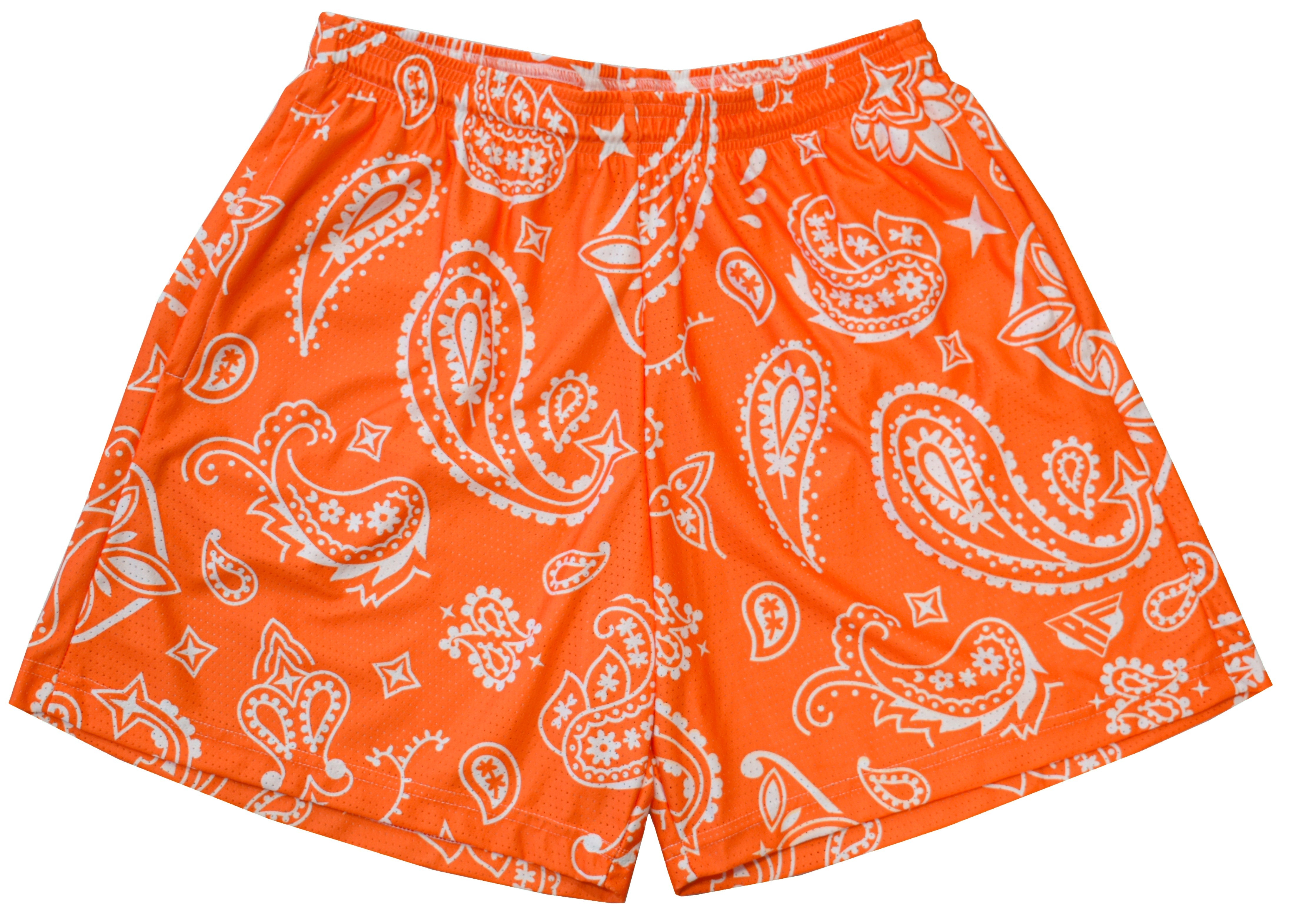 RF Mesh Summer Paisley Shorts - Orange