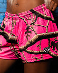 RF Women's Pink Tree Camo Shorts