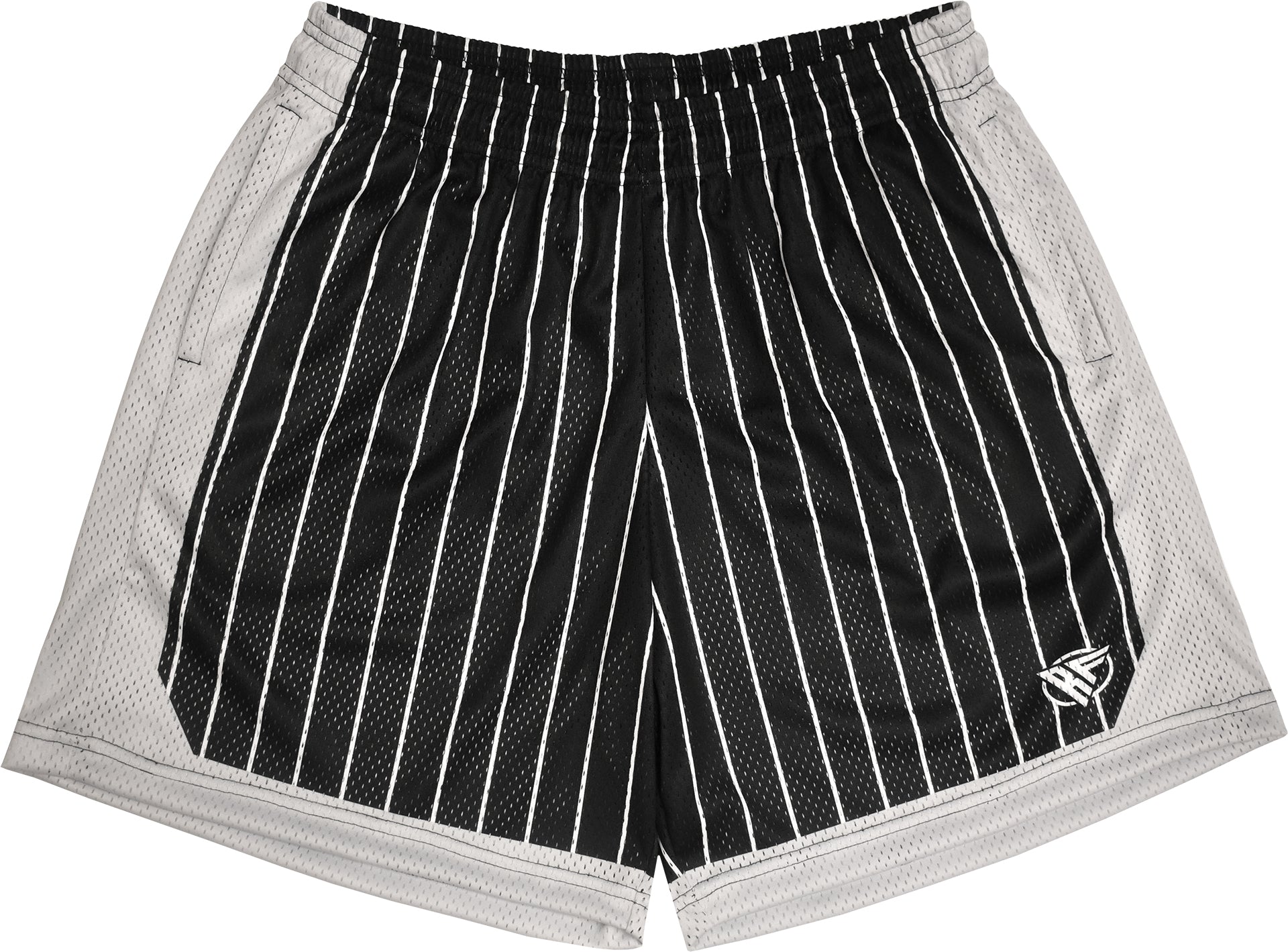 RF Mesh Pinstripe Basketball Shorts - Black