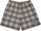 Men's Mesh Tartan/Plaid Shorts - Tan/Black