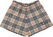 RF Women's Tartan Plaid Pocket Shorts - Tan