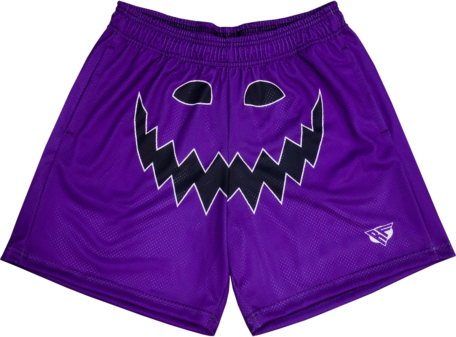 RF Mesh Jack-O-Lantern Shorts - Purple