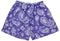 Men's Mesh Paisley Shorts - Purple/White